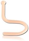 El Morro Body Piercing Jewelry Bioflex Curved Nose Stud Ring with Half Ball 20g 18g 16g