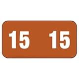 Smead Year 2015 End Tab Folder Labels, 1/2 x 1, Brown, 250 Labels/Pack