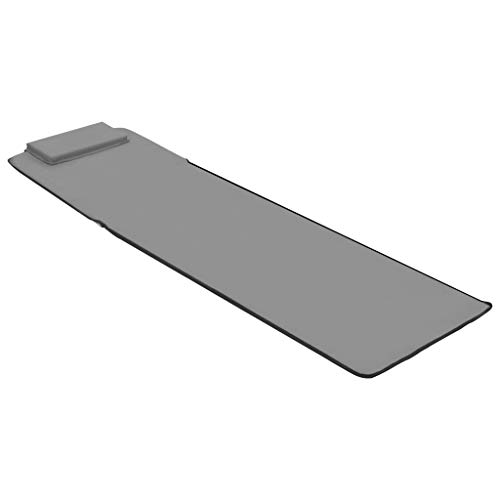 vidaXL 2X Strandmatte Klappbar Grau Sonnenliege Strandliege Gartenliege Liege – Bild 8