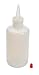 Vestil BTL-RC-8 Low Density Polyethylene (LDPE) Round Squeeze Dispensing Bottle with Removable Red Cap, 8 oz Capacity, Clear