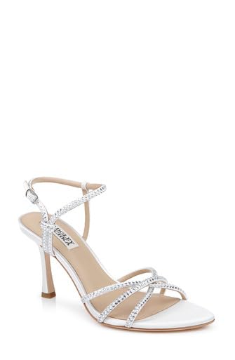 BADGLEY MISCHKA WOMEN’S JULIETTA HEELED SANDAL, BLACK, 9.5