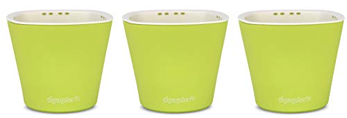 Window Garden - Aquaphoric Self Watering Mini Planter Pots (3 Pack) - Grow On Indoor Sill. Perfect for Potting Small Plants, Herbs, African Violets, Succulents, or Start Seedlings.