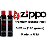 2 Large Zippo Blu Butane Refills for Lighters (2 Cans of 5.82oz each)