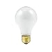 60 Watt A19 Medium Base 130 Volt Rough Service 5000 Hour Incandescent - Standard Household E26 Bulb (Frost, 24 Pack)