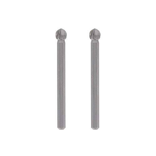 Dremel 114 Hochgeschwindigkeits-Fräser - Zubehörsatz für Multifunktionswerkzeug mit 2 Fräsern à 7,8mm zum Schnitzen, Gravieren, Formen,Fugen von Kunststoff, Plexiglas, Leder, Holz, Plexiglas u.v.m.