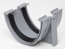 Polypipe Polyflow Deep Capacity [GREY] GUTTER UNION RD502 for 117mmx 75mm PVCu half round deepline guttering systems by POLYFLOW