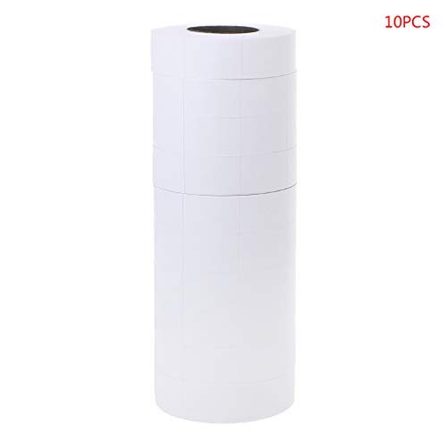 Cher9 10 Rolls Price Label Paper Refill Tag Mark Sticker Double Row for MX-6600 Labeller Gun
