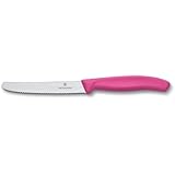 Victorinox Swiss Classic 4-1/2-Inch Utility Knife with Round Tip, Pink Handle