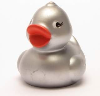 silver rubber duck