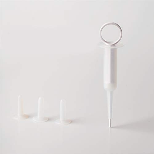 Pidan Pet Medicine Syringe for Cats Pet Piller Medicine Dropper Feeding Device Optimal Material Leakproof Ring Pistons Removable Parts Additional 3 Medicator Heads