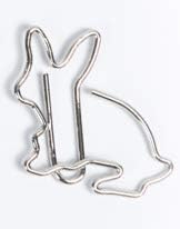 GlücksClips Cute Paper Clips (Set of 11), Rabbit Design with Bunny Shaped Paperclips, Decorative Metal Paper Fasteners - Image 3