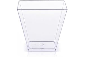 25pcs Clear Square Dessert Cups Small Plastic Serving Containers For Ice Cream Yogurt Pudding Snacks And Parties
