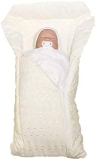 Premium High Quality Baby Nest Pod Swaddle Wrap | Multi Purpose | Comfortable & Snug Fit | Perfect for Everyday Use: Cot, Pram, Car Seat, Travel, etc. | The Perfect Gift | (Cream Broderie)