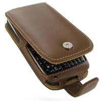 PDair Handmade Leather Flip Case for Nokia E72 (Brown)