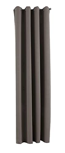 Gardinenbox NewYork Opaque Curtain Taupe H x W 245 x 140 cm Pack of 1 Thermal Blackout Curtain Blackout Eyelet Sound-Absorbing Oeko-Tex UV Protection Tieback 201920600