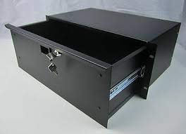 Penn Elcom Aluminium Light Weight Rack Drawer Black for Stage and Studio (4U)