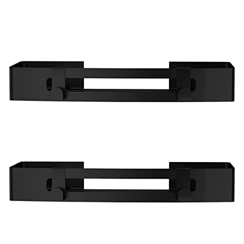 SXCDD Schwarzes quadratisches Duschregal Aluminium Duschregal Aluminiumregal Hängende Wandkleber Shampoo-Regal