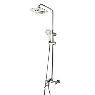 Contemporary Single Handle Adjustable Height Chrome Shower Faucet