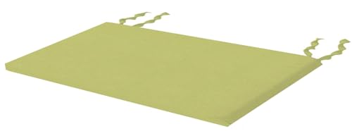 Linen Bench Seat Pad Outdoor Indoor 120cm/150cm/110cm/130cm Lounge Garden Bench Seat Pad – Detachable & Machine Washable Cover with Zipper, with D45 High Density Sponge(Fruit green,150x60x5cm)