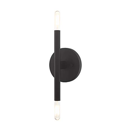 Livex Lighting 51172-04 Copenhagen Collection 2 Light ADA Sconce, Black