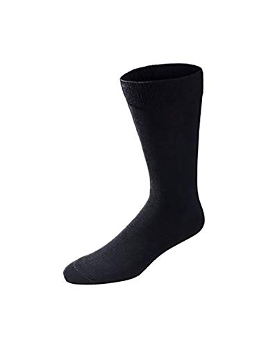 Dockers Men's Classics Dress Flat Knit Crew Multipacks, Black 5 Pack, Shoe Size: 6-12 (Sock Size: 10-13)