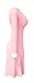 TULIPTREND Women's Celebrity Peter Pan Collar Wear Work Fitted Dresses, Pink, Large
