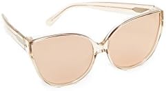 Linda Farrow Luxe Women's Oversized Cat Eye Sunglasses, Ash/Rose Gold, One Size