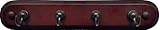 Spectrum 4 Hook Key Rack - Walnut Wood/Bronze