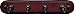 Spectrum 4 Hook Key Rack - Walnut Wood/Bronze