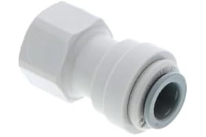 IPW Industries Inc-John Guest -(PI451213S) Acetal Female Connector Quick Connect Fitting - Grey British Standard Pipe Thread 3/8" OD / 3/8" BSPT/Single