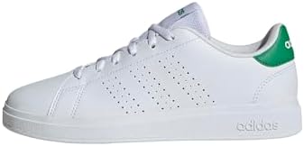 Mixte Enfant Advantage Base 2.0 Junior Shoes, Cloud White/Cloud White/Green, 36 2/3 EU
