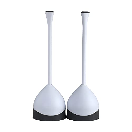 Clorox Toilet Plunger with Hideaway Caddy, Set of 2 – for Bathroom