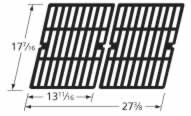 Music City Metals 68312 Gloss Cast Iron Cooking Grid Replacement For Gas Grill Models Uniflame GBC831WB And Uniflame GBC831WB-C, Set Of 2