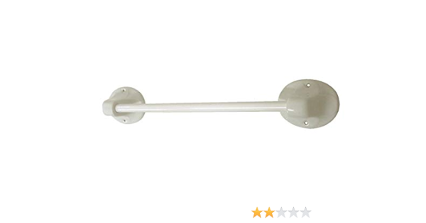 TOALLERO Pared Porcelana con Barra Madera Blanco : Amazon.es ...