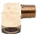 Moeller Brass Fuel Line Elbow (1/4" NPT, Male/Female, Brass) primary