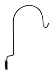Panacea 89035 Deck Hanger Hook, Black, 12-Inch primary
