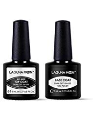 Lagunamoon Gel Nail Polish Soak Off UV LED Gel Base Coat and No Wipe Top Coat Gel Polish Set-8ml Lagunamoon Gel Nail Polish Soak Off UV LED Gel Base Coat and No Wipe Top Coat Gel Polish Set-8ml