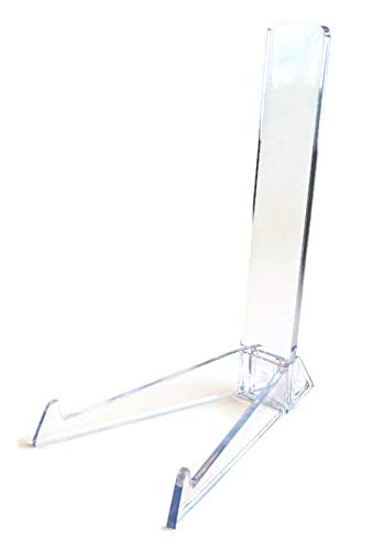 Leeds Display : VS20CP : Vertical Plastic Stand : Clear : Large : 21.5cm, 10" : Plate Support