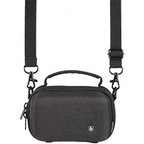 Hama Ambato Camera Case for System Camera and Video Camera 12 x 6 x 7 cm Hard Case for Hiking, Biking, Trekking, Hard Case with Belt Loop for Hanging and Carrying Handle Black