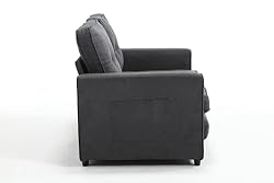 ERYE 3 Fold Upholstered Tufted Futon Sofa Bed