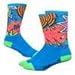 Defeet AIRTSHAZ201 Aireator Shazam Socks, Medium, Process Blue/Pink/Orange/Green