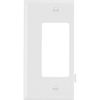 Pass & Seymour PJSE1WCC10 Plaque Murale Sectionnelle En Thermoplastique Junior Jumbo à Bascule Blanc