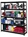 Edsal UR60-BLK Heavy Duty 16-Gauge Steel Boltless Shelving with 5 Shelves, 5000 lbs Capacity, 60
