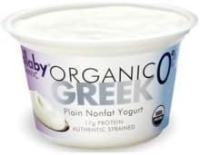 Wallaby Yogurt Company Organic Plain Greek Nonfat Yogurt, 6 Ounce -- 12 per case.