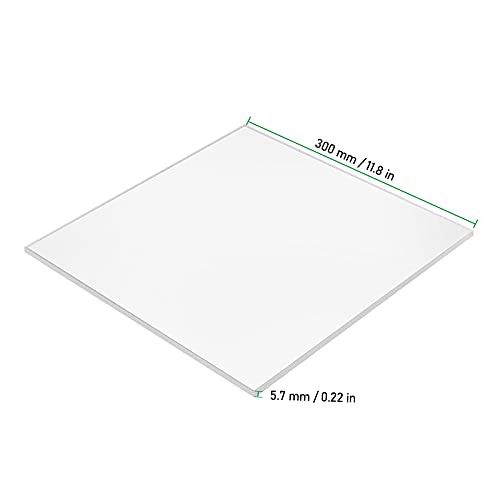 ZEONHEI 4 Pack 12 x 12 x 1/4 Inch Square Transparent Acrylic Sheet