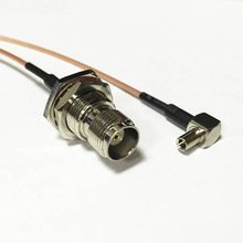 TNC Female Jack nut Connector Switch TS9 Right Angle Connector RG178 15CM 6