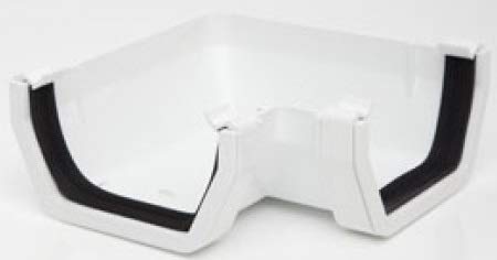 POLYPIPE RS203w White for 112 x 65mm Square guttering System 90° Angle