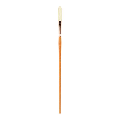 Princeton Refine Artist Brush, Brushes for Oil and Acrylic Paint, Series 5400 Natural Chunking Bristle, Egbert, Size 6