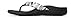 Vionic Women's Tide Sequins Toe Post Sandals - Ladies Flip Flop Sandals with Concealed Orthotic Arch Support White Black 8 Medium US