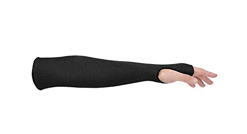 Magid Cut Resistant Protective Arm Sleeves | 100% Kevlar Knit 22" Double Layered Cut Resistant Sleeve with Thumb Slot - Cut Level 4, Fire Resistant, 22" Length, Black (1 Sleeve) - Image 3